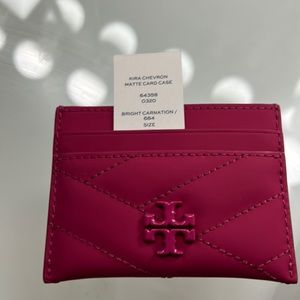 Tory Burch Matte Carnation Card Case (NEW)